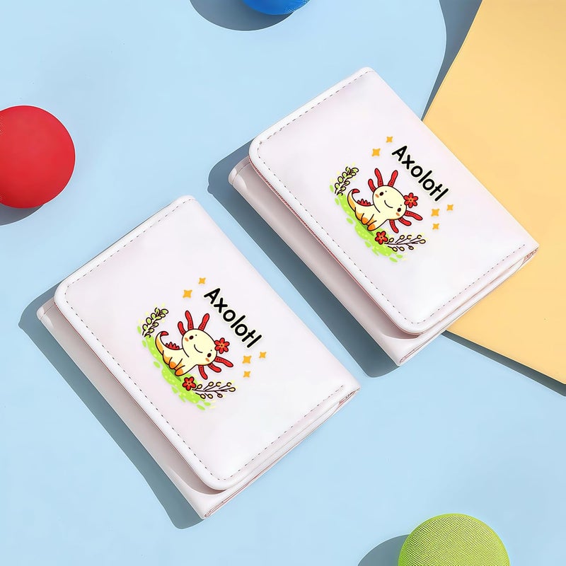 BJDAMAI Axolotl Wallet For Teens Kids Girls Age 6,7,8,9,10,11,12, Small Slim Thin Mini Compact Women Wallet, Animal Lovers Gifts Stuff, Cash Card Coin Pocket Window For Female! - Image 5